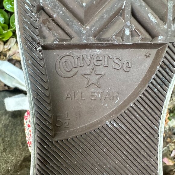 Converse Chuck Taylor All Star Floral High Top Platform Sneakers Size 7 1/2 - Picture 8 of 12